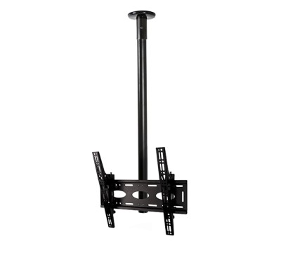 Universal Flat Screen Ceiling Mount with Tilt - up to 65" - 2m Pole Black