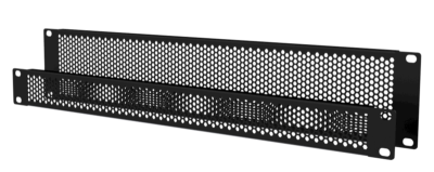 19" ventilated blind panel with hexagonal perforation 2 units