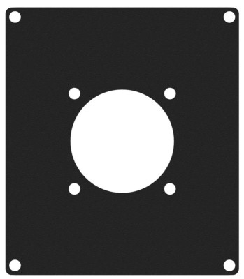 CASY 2 space cover plate - 1x G-size hole Black version