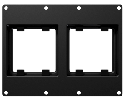 CASY 3 space double 45x45 mm module plate Black