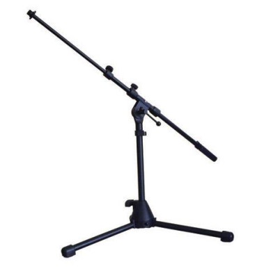 Microphone drum stand with extendable boom arm, adjustable from 500 to 900mm. Bl
