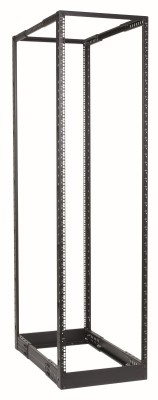 4-post 19" open-frame rack - 42 units - 550~1015 mm depth Black version