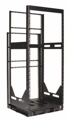 19" slide-out rack - 24 units - 420mm depth Black version