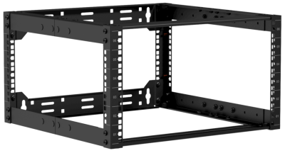 Caymon OPR506A/B - 19" in depth adjustable open frame rack - 6 unit - 500 ~ 700 mm Black
