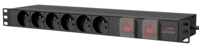 19" power distribution unit - French 6 x front sockets + 9 x rear sockets - Doub