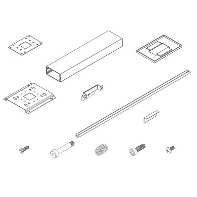 Ceiling Mounting Kit with 12" suspension column for Beamforming Microphone Array