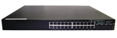 24 Ports Fast Ethernet Switch for Audio and compressed video of up to 5 streams