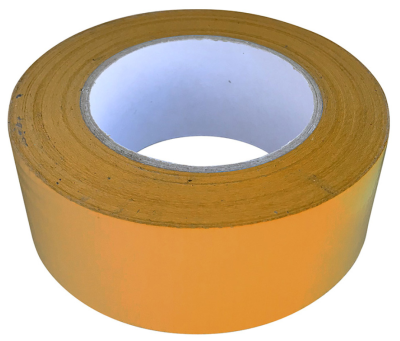 Hearing loop cable, table wire 50 mm yellow Gaffa tape