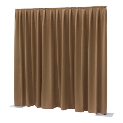P&D Dimout 400(h)x300cm(w) Pleated, Brown