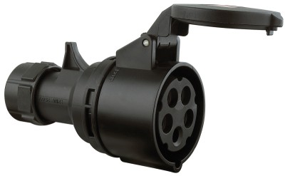 SHOWTEC - CEE 16A 380V 5p 6h Female Black Turbo twist IP44