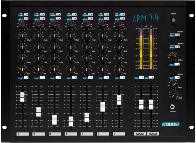 Dateq LPM-74 - Channel mixer controle; 7 microphone,3phono and 11 line inputs
