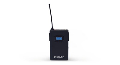 ECLER eMWE is a wireless UHF beltpack transmitter, compatible with the mini-XLR