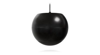 ECLER eUC106 is a spherical pendant loudspeaker featuring a 6,5" woofer, 0.5" tw