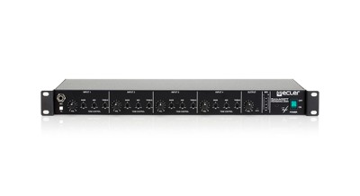 19" stereo mixer, 4 MIC/LINE inputs, Individual 3band EQ, MIX input, OUT and REC