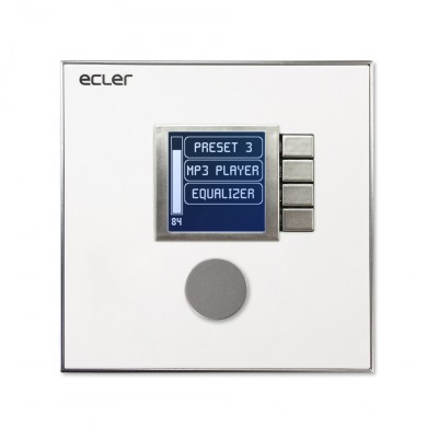 EclerNet compatible digital wall panel, including an LCD screen, a digital rotar