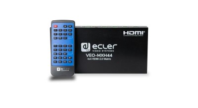 Ecler VEO-MXH44 is a 4x4 HDMI Matrix for high dynamic range (HDR) formats. It is