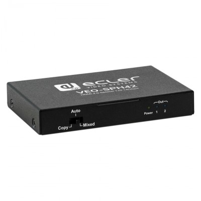 1ž2 HDMI splitter for high dynamic range (HDR) formats. It is HDCP 2.2/1.4 compl