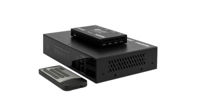 VEO-SWM45 is a compact 4K presentation switcher and scaler that supports 3 HDMI
