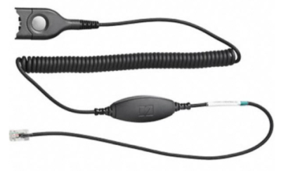 CHS 24 - Bottom cable: EasyDisconnect to Modular Plug - Coiled cable - code 24