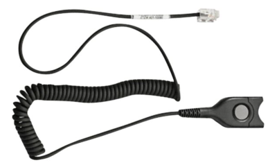 CSTD 01 - Standard Bottom cable: EasyDisconnect to Modular Plug - Coiled cable