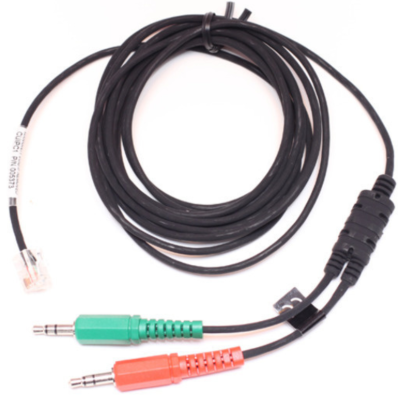 CUIPC 1 - UI Box to PC Cable:  Modular plug to two 3.5mm jack plugs