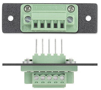 One 5-pin Captive Screw Terminal to Solder Tabs