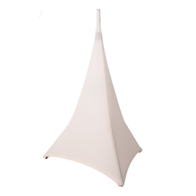 Witte stretch cover voor speakerstand