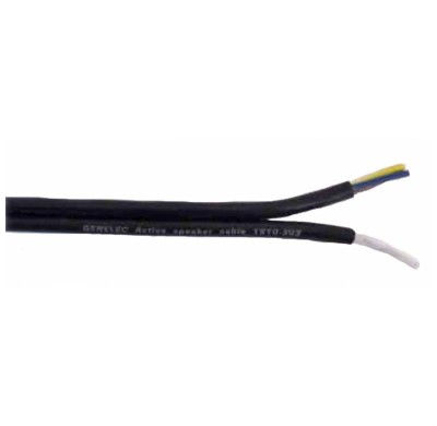 Hybrid cable Black (Power and line AES/EBU) 100 m reel