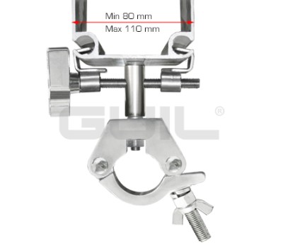 STAINLESS STEEL CLAMP ADAPTOR WITH AN ALUMINIUM COUPLER TO HANG TUBES AND/OR TRU