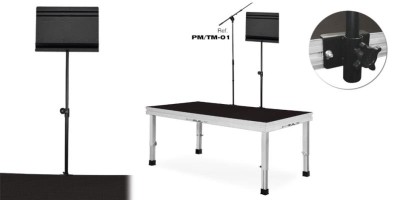 MUSIC STAND WITH METALLIC DESK AND 2 SHELVES (TYPE REF, AT-12), CONNECTOR INCLUD