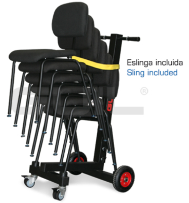 chair trolley to transport and store up to 6 ergonomic orchestra chairs ref. sll