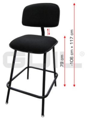 Ergonomic chair for double bass players, percusionists & orchestra conductors