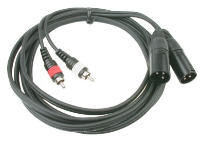 CL-26/3 - 2ÿxÿ4 2xMale XLR / 2xMale RCA line cable - 3 m