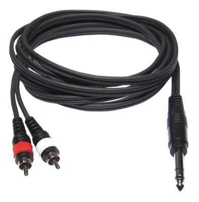 CL-35/6 - 2ÿxÿ4 1 Male stereo Jack / 2xMale RCA line cable