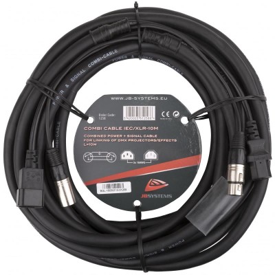 AUDIO COMBI CABLE IEC/XLR-10M - Audio + POWER 3x18AWG cable
