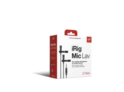 iRig Mic Lav 2 Pack - IK Multimedia Lavalier/lapel/clip-on microphone for iOS &