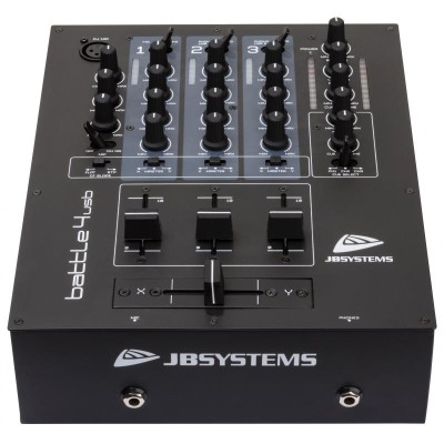 Jb Systems BATTLE4 USB - Mixer, 9 inputs on 4 channels (3 line, 2 phono, 2 mic, 2 USB)