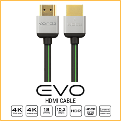 1,2 m   EVO High Speed with Ethernet HDMI cable? All lengths support 4K/UHD? 18G