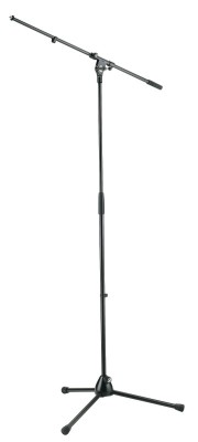 Standaard K&M Microfoon Statief Lange Poot met Zwenkarm 211 Zwart