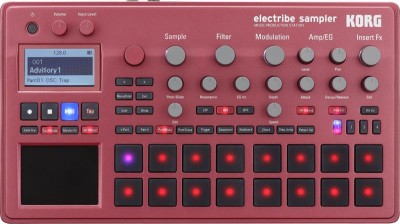 Synthesizer, digitaal, ELECTRIBE2SR, Sampler, rood