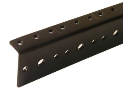 Penn R0828/M6 - rackprofiel enkel, 3mm staal, - zwart - prijs per 1 lengte van 2 meter - rack profile single, 3mm steel, - black - price per piece