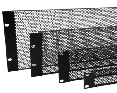 Penn R1289/3UVK - frontplaat 2HE, geperforeerd, - zwart - prijs per 1 stuk - front plate 2U, perforated, - black - price per piece