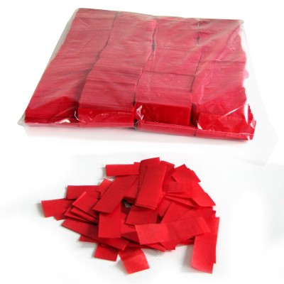 (10)Slowfall Confetti Rectangle 55x17mm Red 1kg