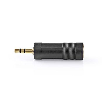 Nedis Stereo-Audioadapter | 3,5 mm Male | 6,35 mm Female | Verguld | Recht | ABS