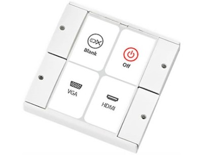 EU Button - BraVo, OsCar RAL9016 incl. lightguide