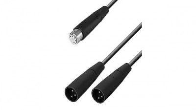 Y cable, length:  1m, XLR-5F -> 2x XLR-3M