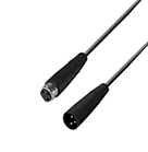 Microphone cable, length:  10m, XLR-3F -> XLR-3M, black