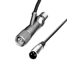 Microphone cable with swivel ball joint, length:  10m, XLR-3F -> XLR-3M, nickel
