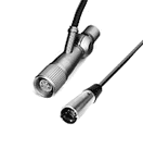 Microphone cable with swivel ball joint, length:  10m, XLR-5F -> XLR-5M, nickel