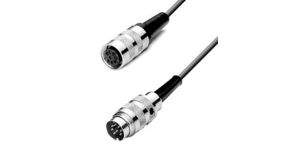 Microphone cable, length:  10m, DIN-8F -> DIN-8M, black